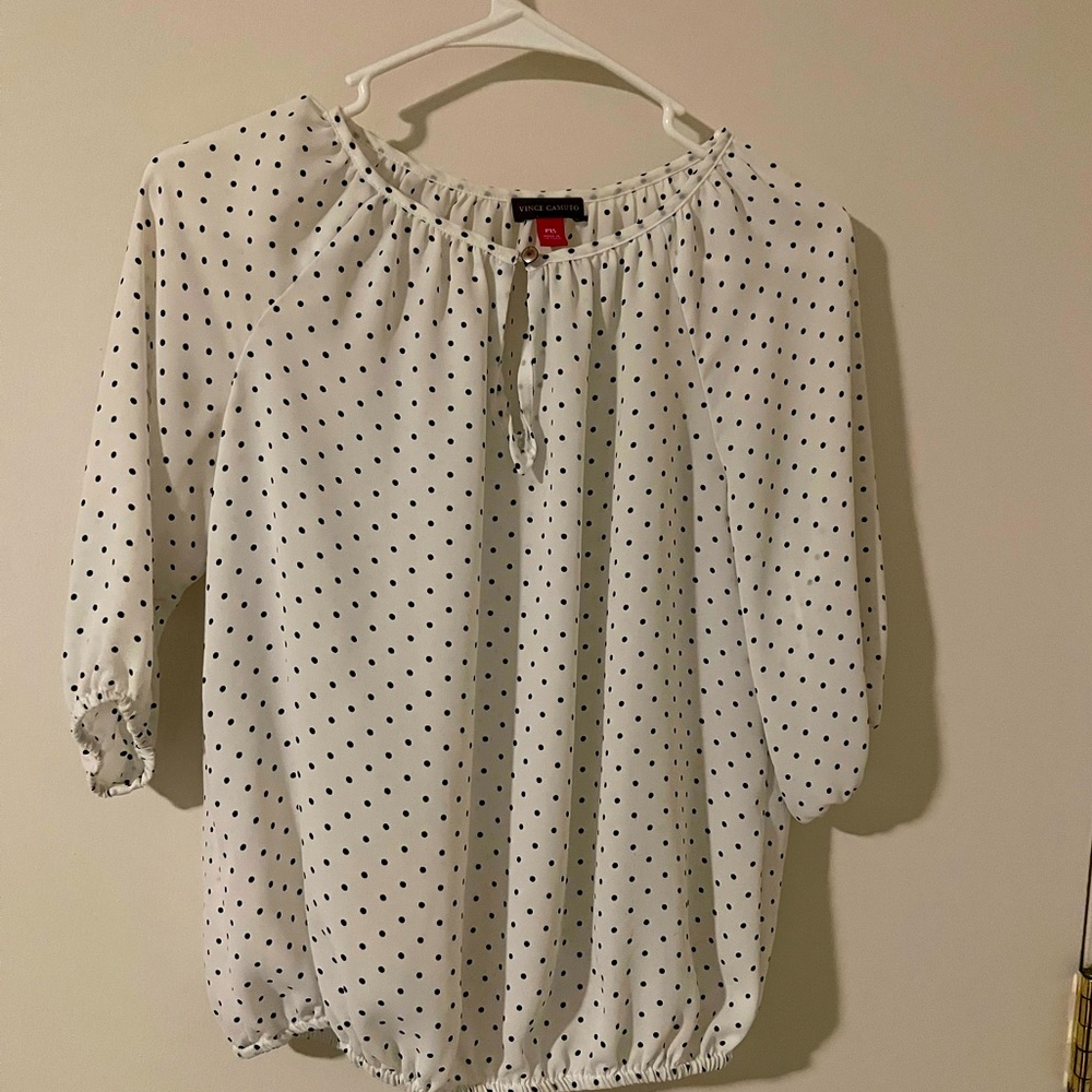 Vince camuto pxs black & white top